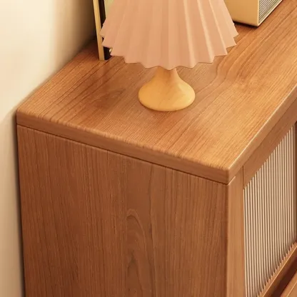 Mid-Century Modern Credenza Walnut Wood Storage Cabinet Image - 4