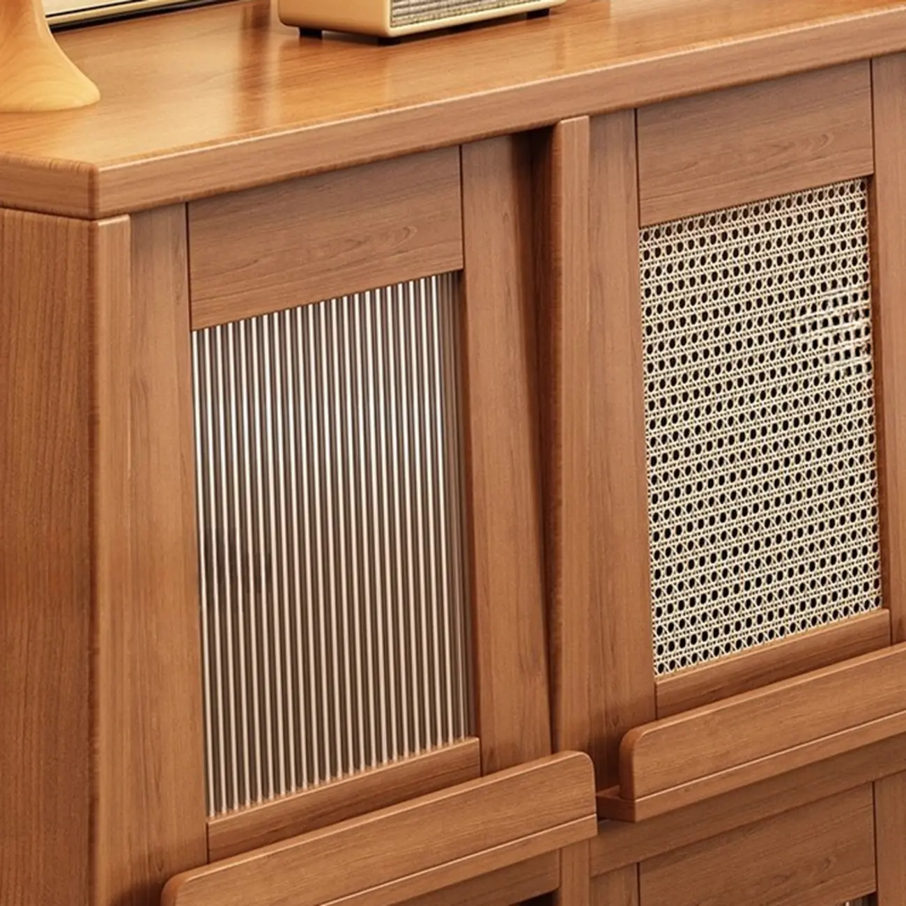 Mid-Century Modern Credenza Walnut Wood Storage Cabinet Image - 5 | homeyfad