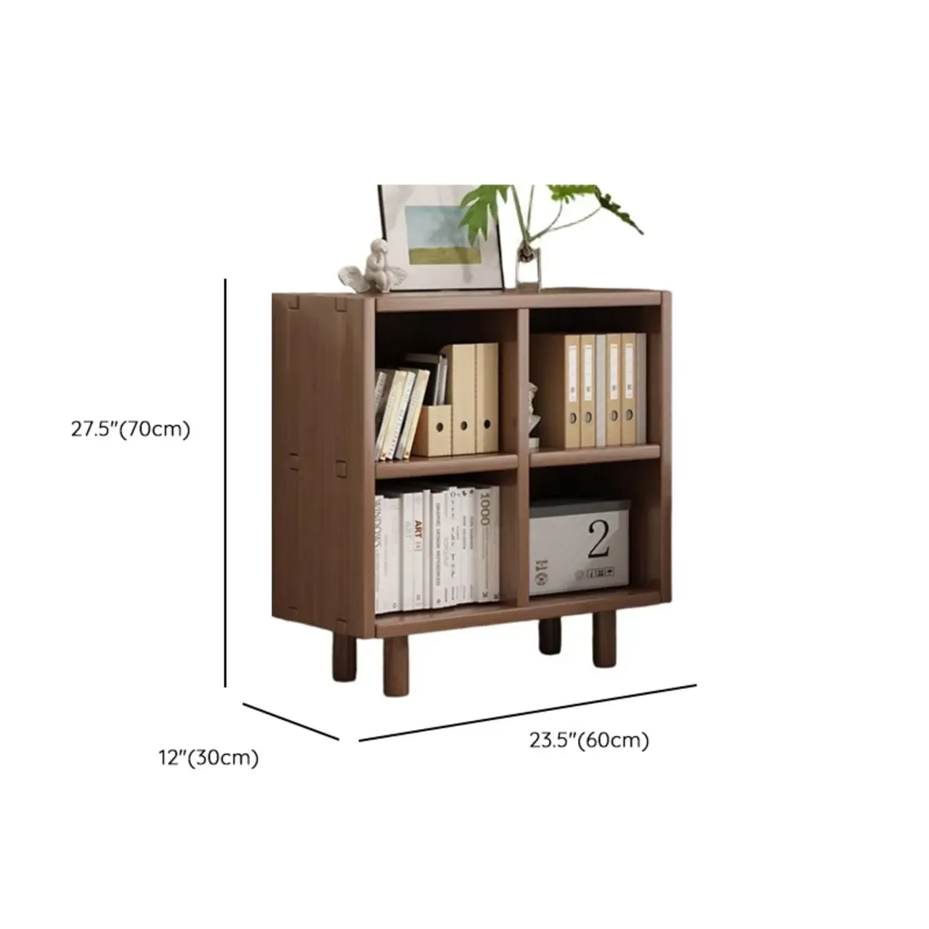 Mid-Century Modern Credenza Walnut Wood Storage Cabinet Image - 15