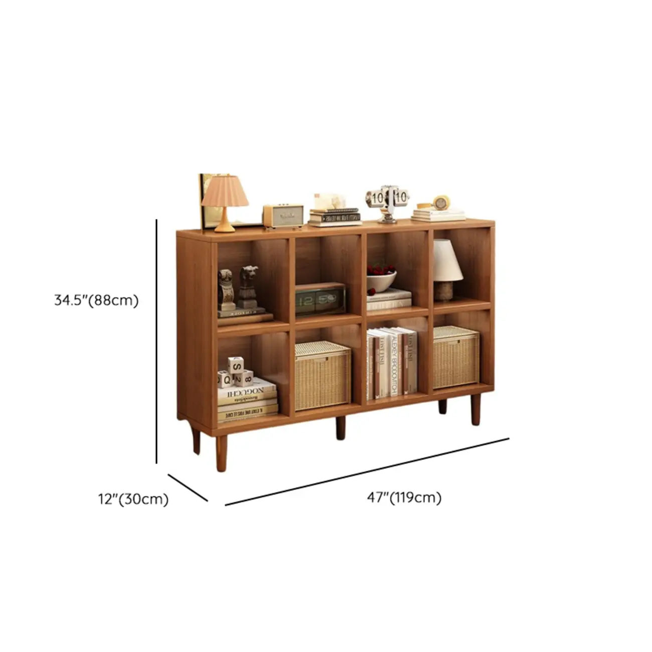 Mid-Century Modern Credenza Walnut Wood Storage Cabinet Image - 19 | homeyfad