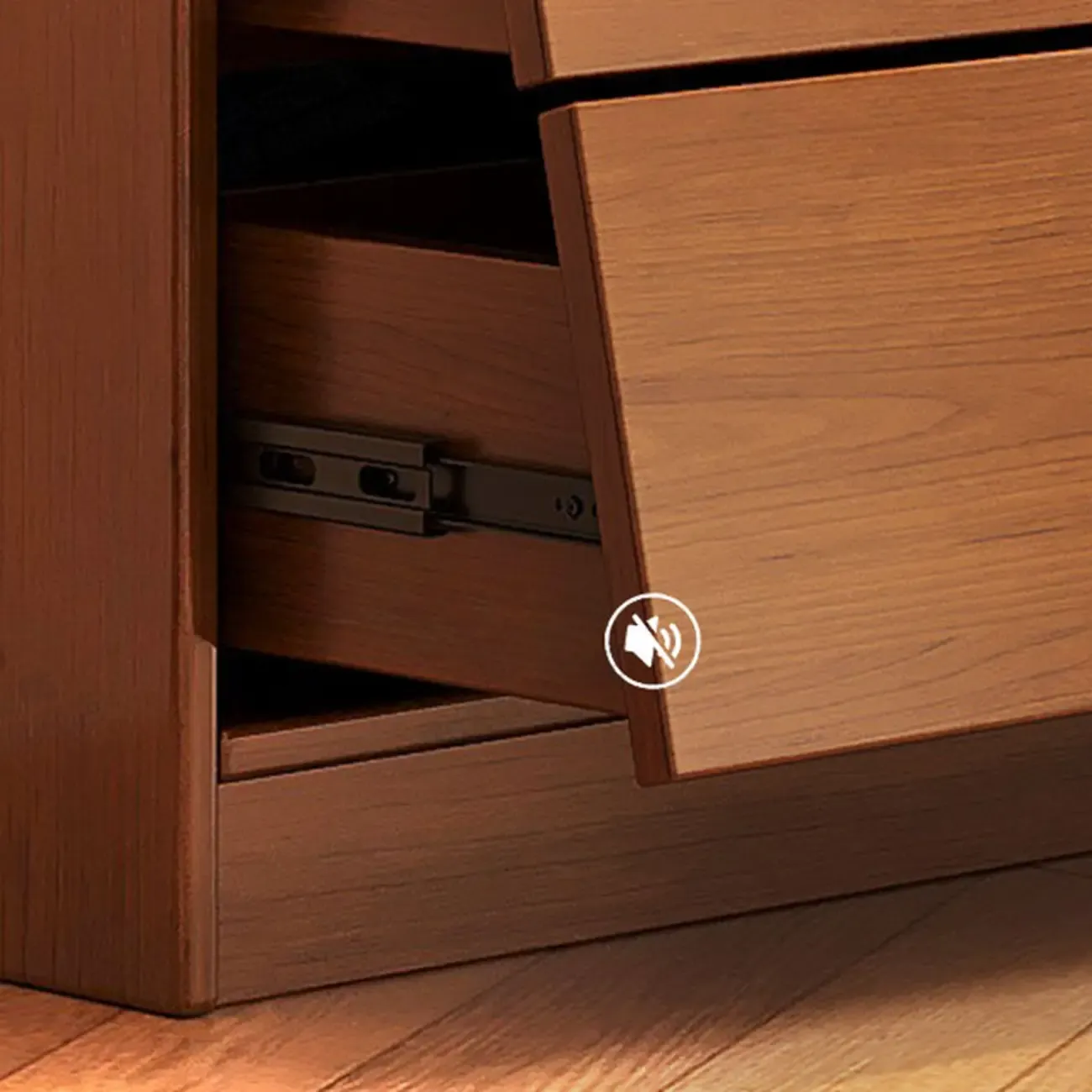 Modern Wooden Credenza Sideboard Cabinet with Storage Image - 6