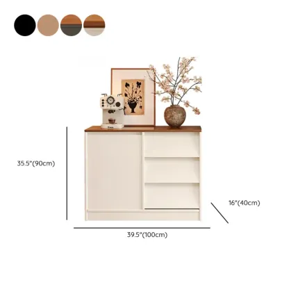 Modern Wooden Credenza Sideboard Cabinet with Storage Image - 20