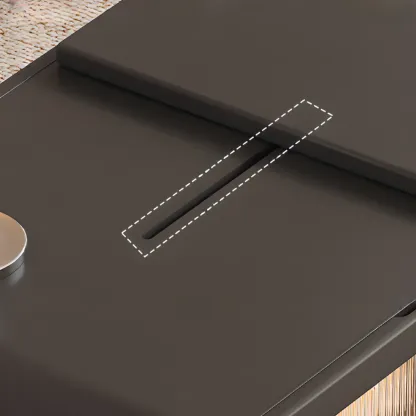 Adjustable Tabletop Modern Wood Side Table with Wheels Image - 9