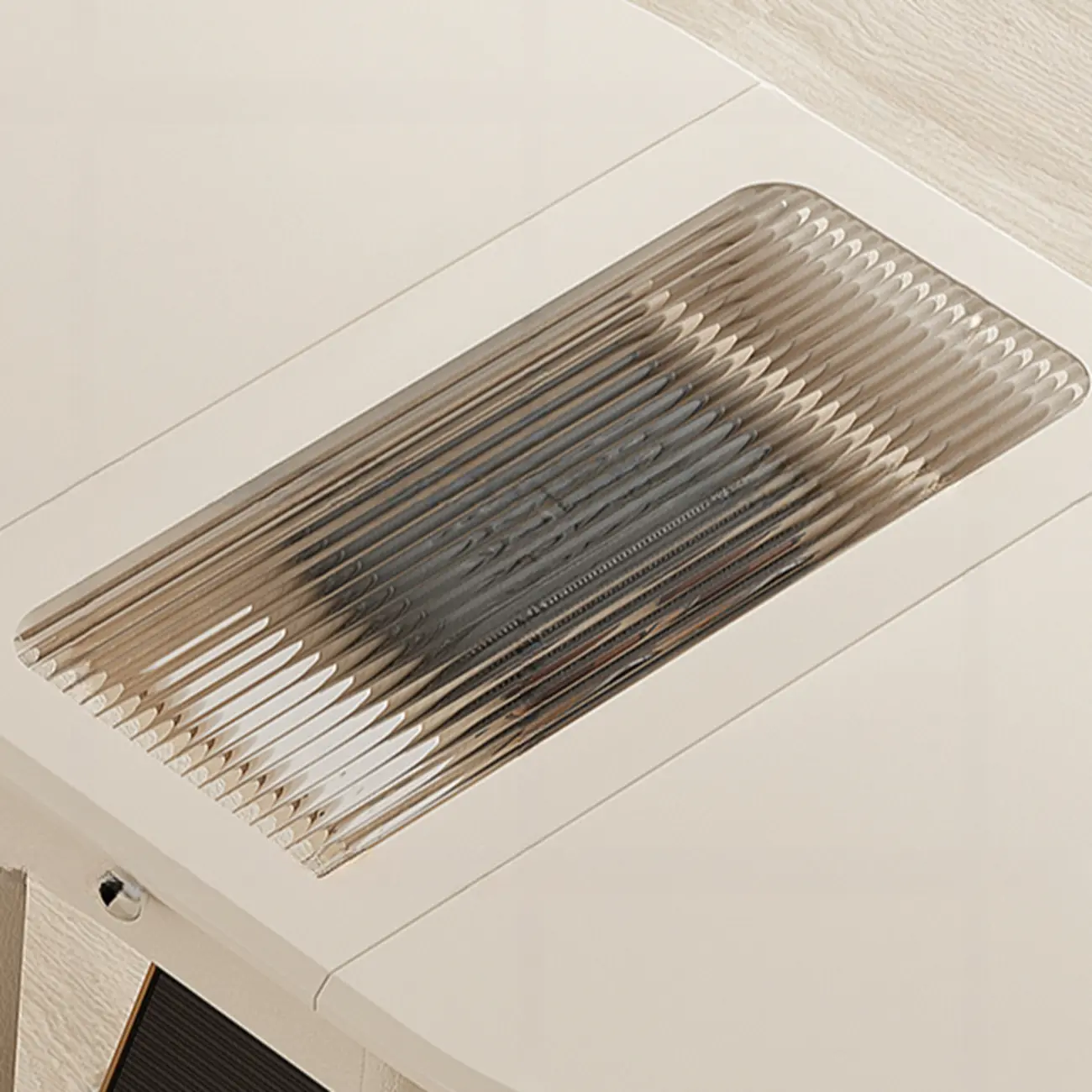 Foldable Wood White Modern Wheeled Small Side Table Image - 12 | homeyfad