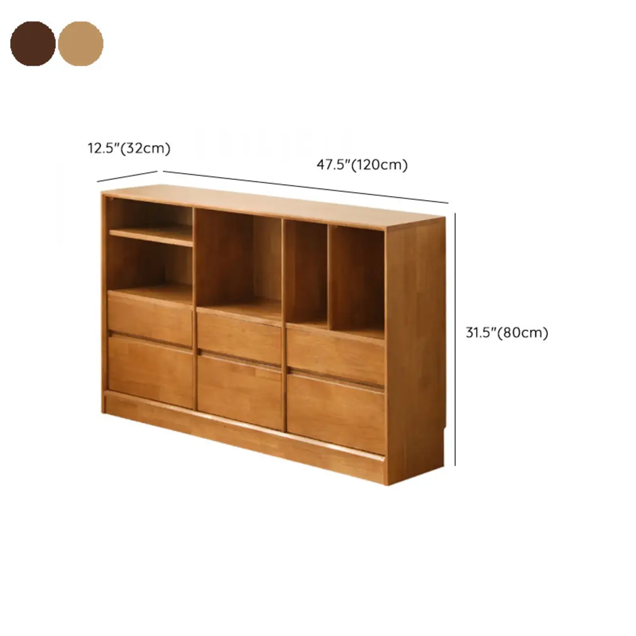 Mid Century Brown Closed Back Horizonal Wooden Bookcase Image - 22 | homeyfad