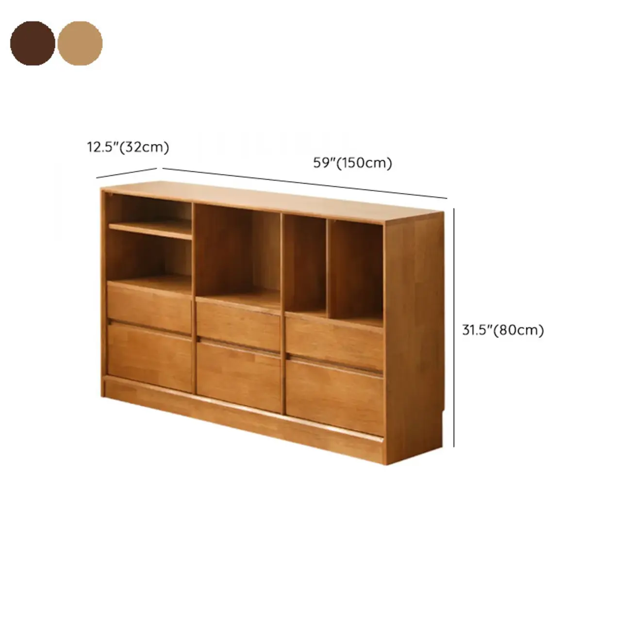 Mid Century Brown Closed Back Horizonal Wooden Bookcase Image - 23 | homeyfad