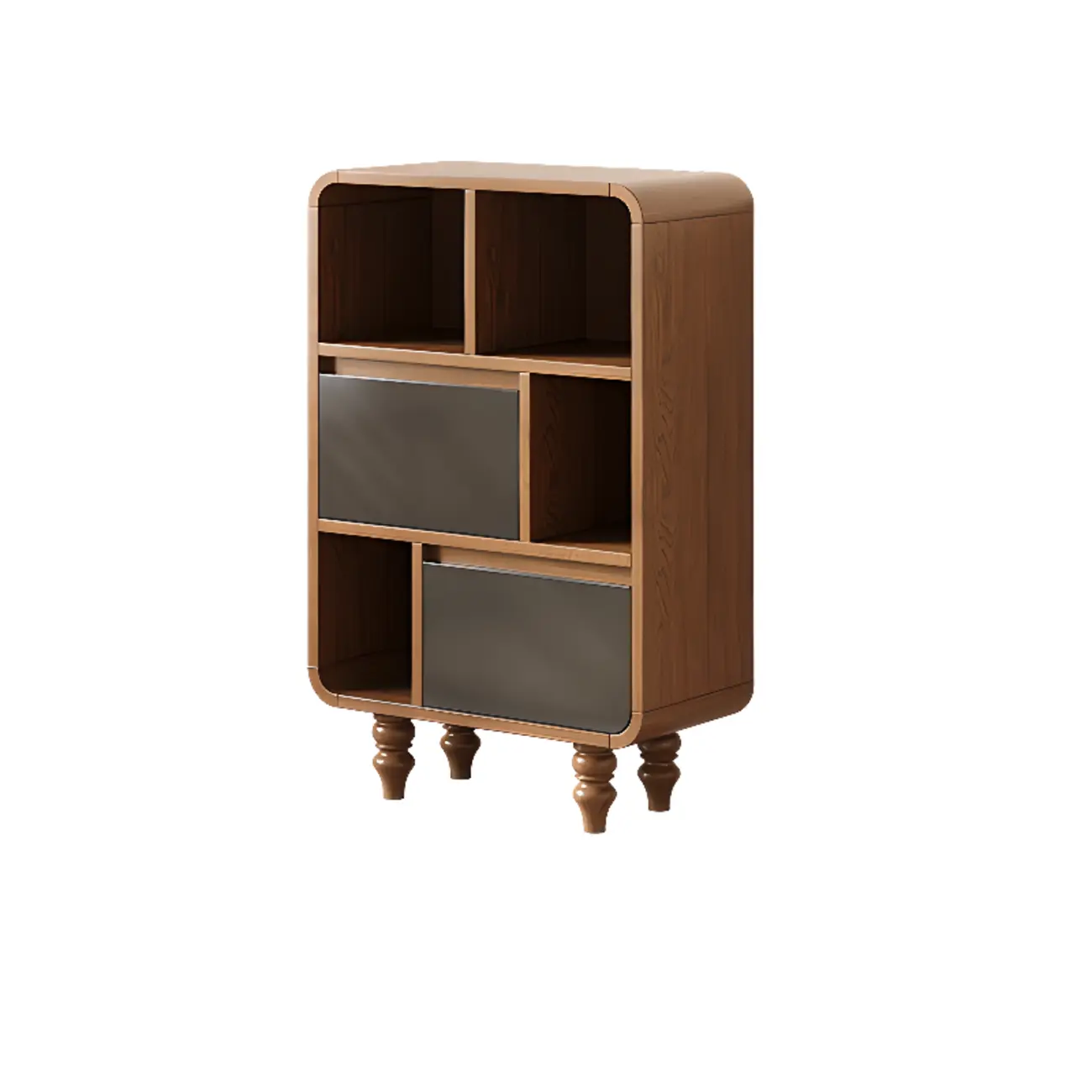 Mid-Century Modern Wooden Vertical Display Bookcase Image - 2 | homeyfad