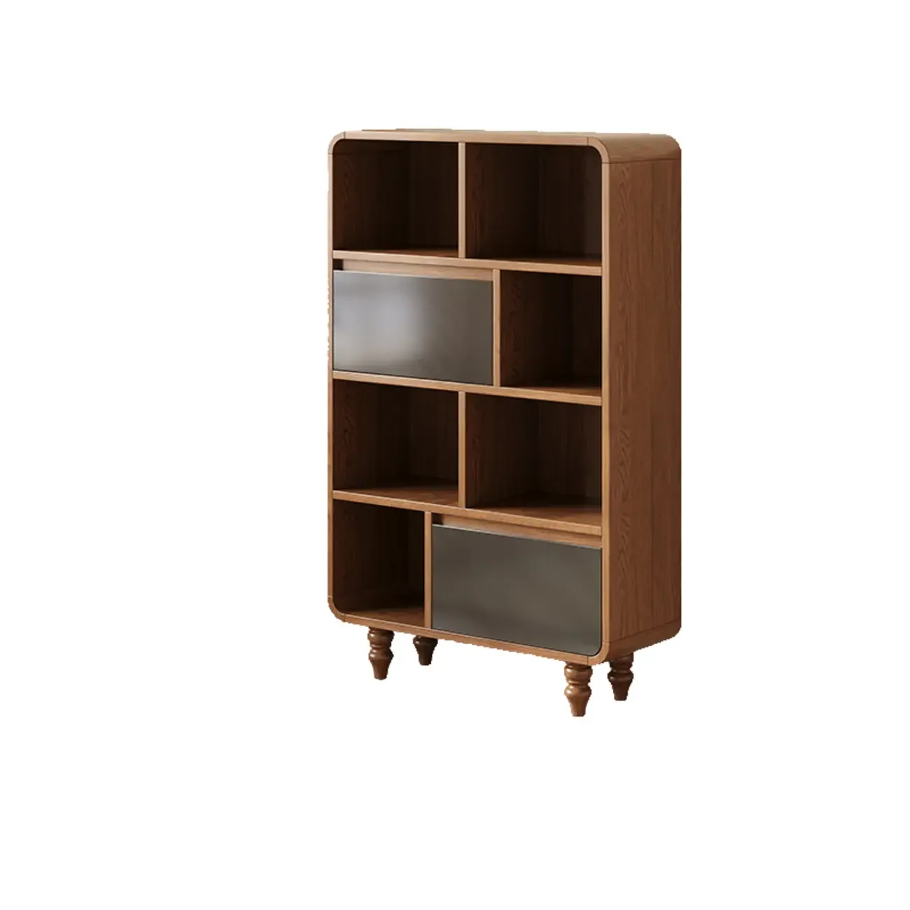 Mid-Century Modern Wooden Vertical Display Bookcase Image - 14