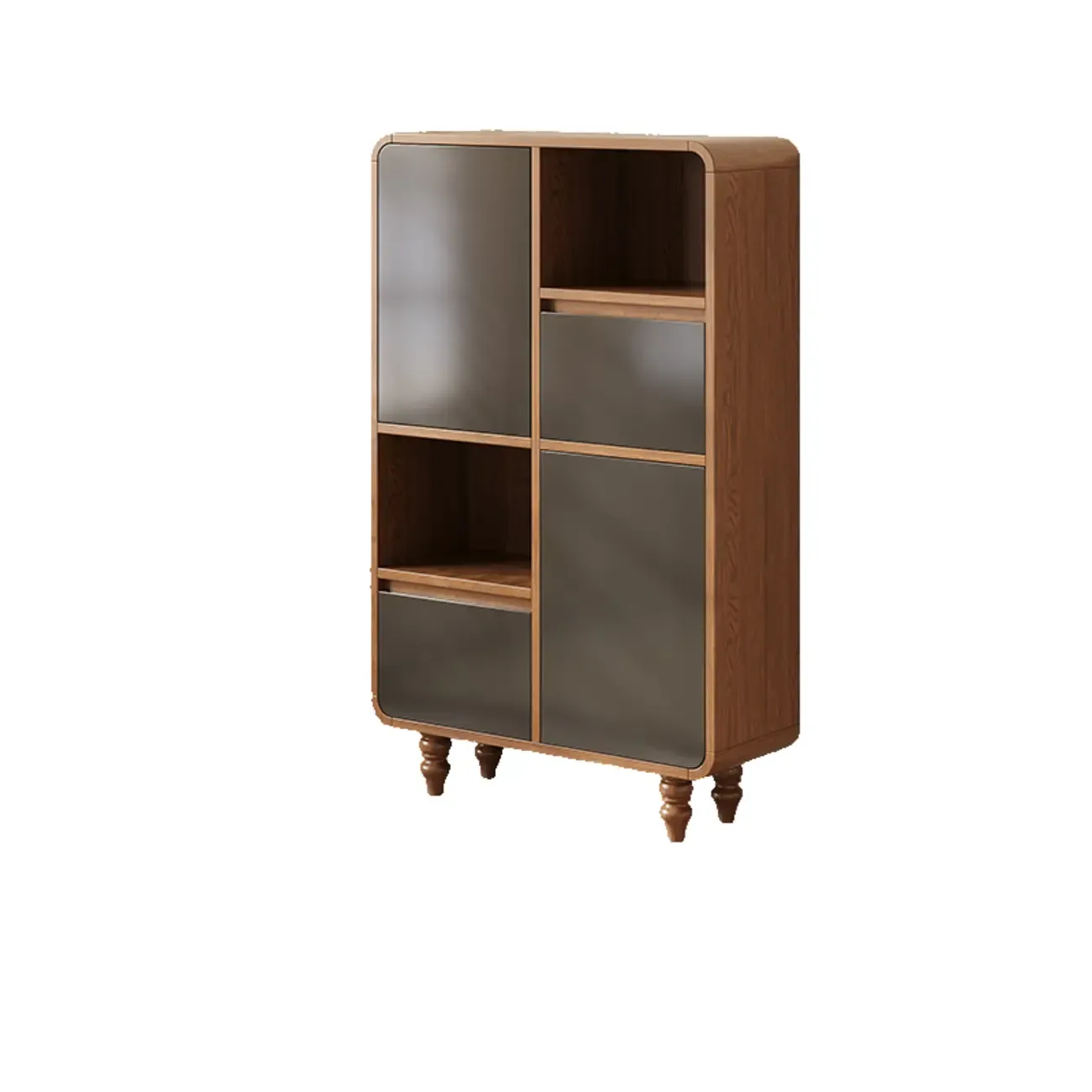 Mid-Century Modern Wooden Vertical Display Bookcase Image - 17