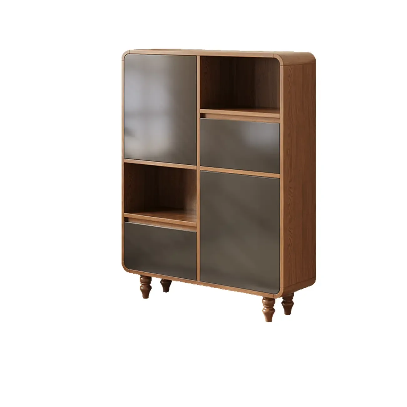 Mid-Century Modern Wooden Vertical Display Bookcase Image - 18