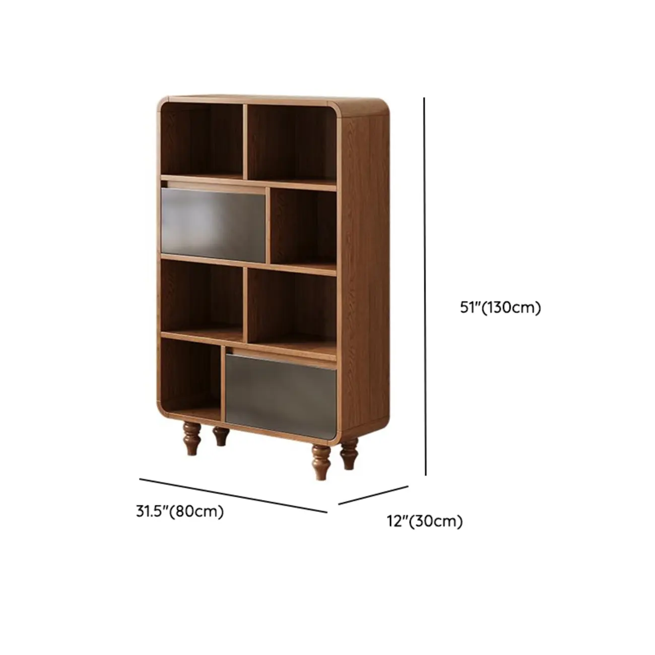 Mid-Century Modern Wooden Vertical Display Bookcase Image - 23 | homeyfad