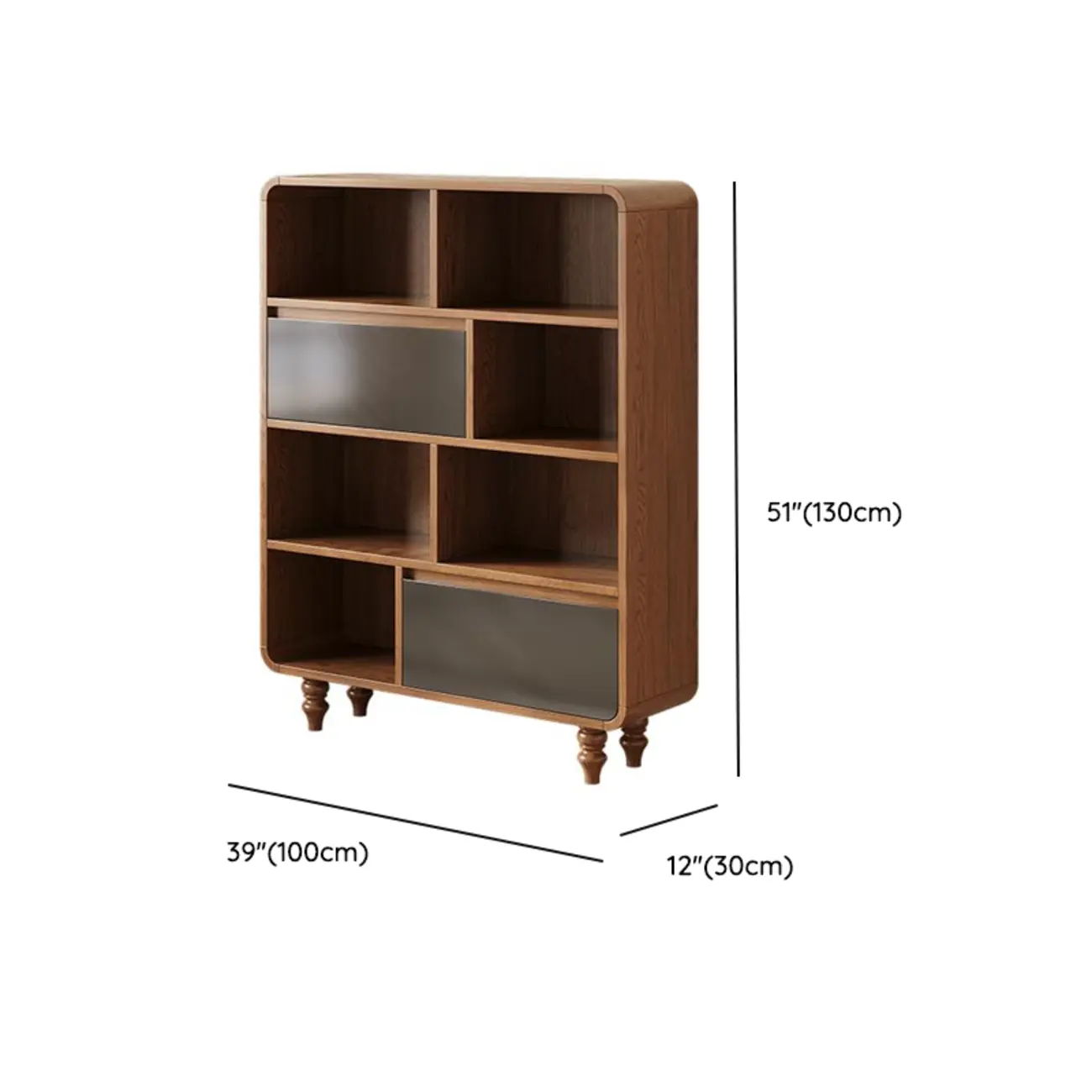 Mid-Century Modern Wooden Vertical Display Bookcase Image - 24 | homeyfad