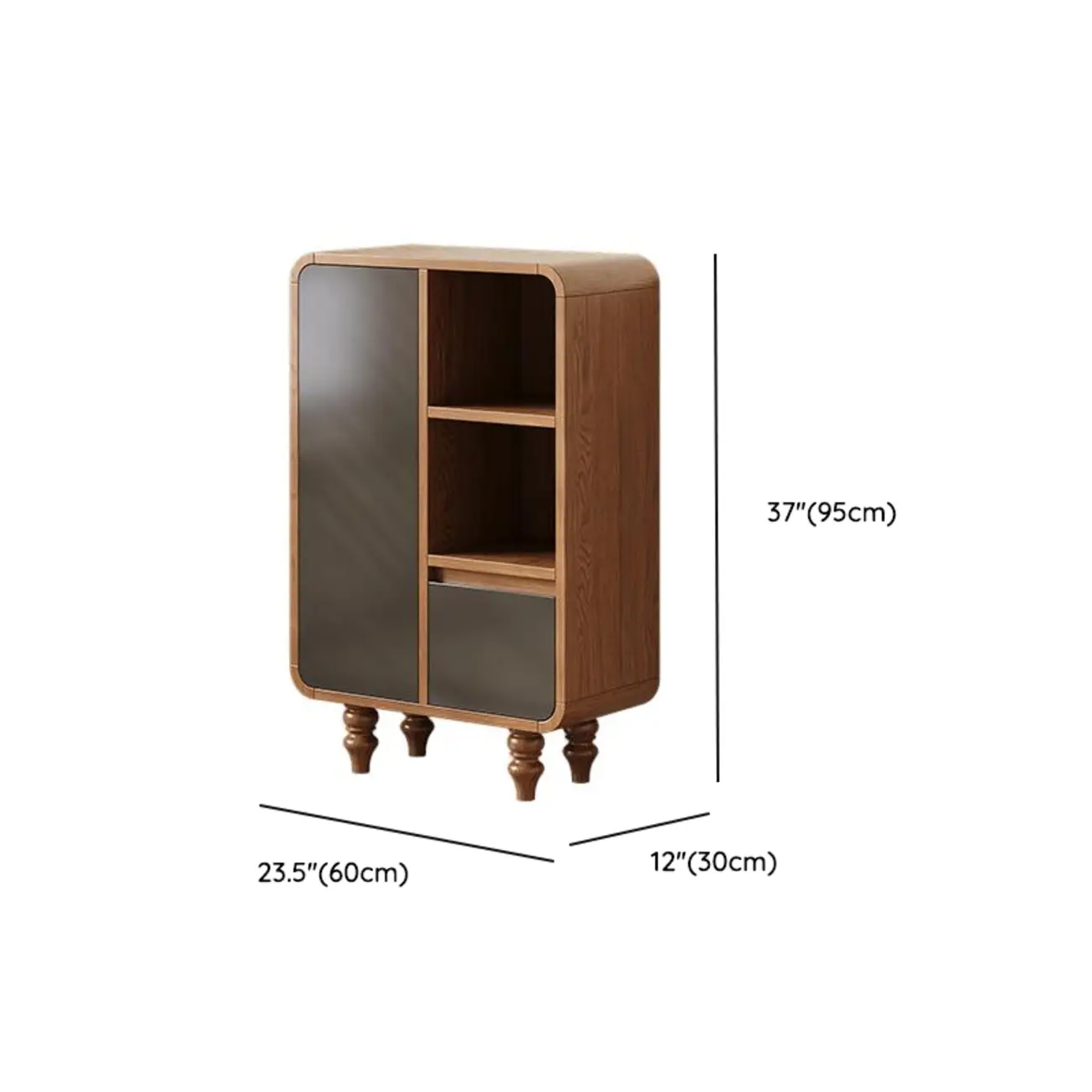 Mid-Century Modern Wooden Vertical Display Bookcase Image - 25 | homeyfad