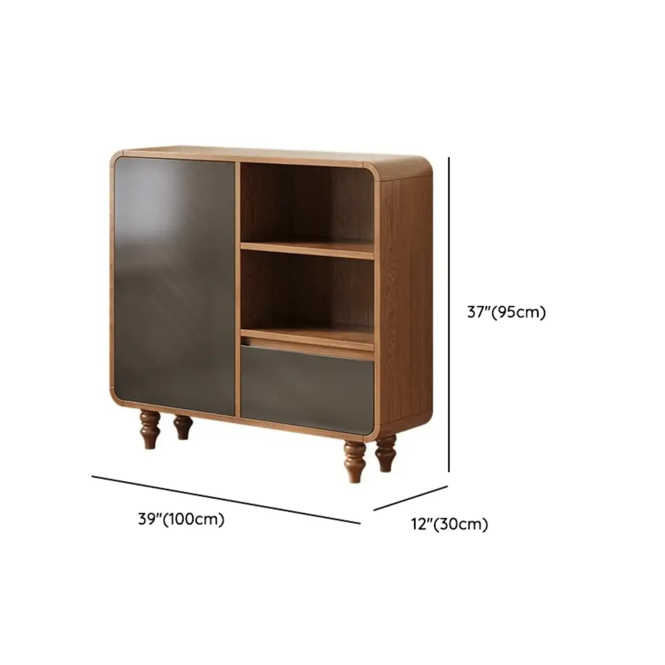 Mid-Century Modern Wooden Vertical Display Bookcase Image - 27