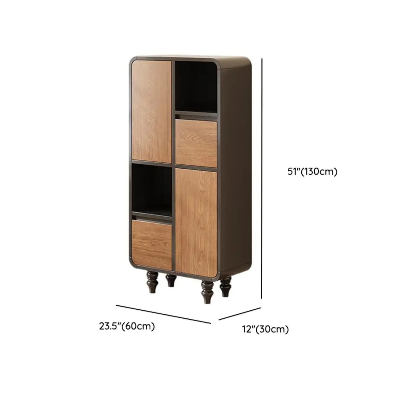 Minimalist Black Small Wooden Bookshelf with Drawer Image - 27 | homeyfad