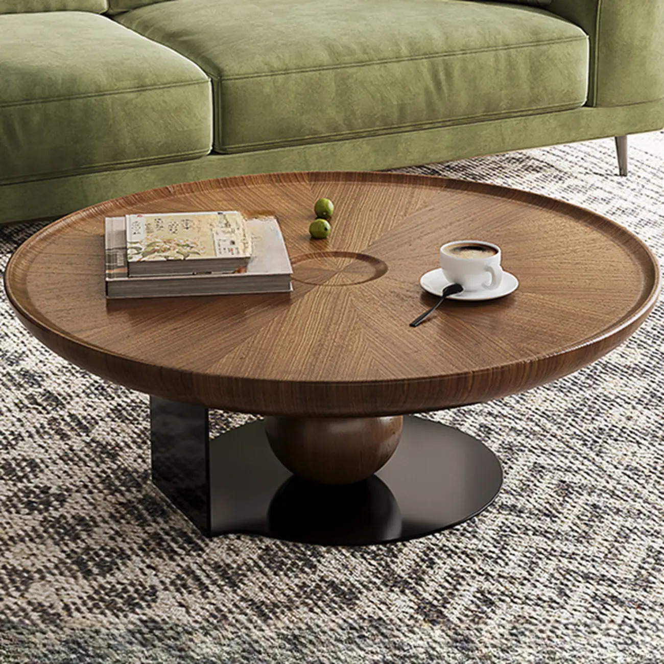 2-piece Modern Living Room Sculptural Nesting Coffee Table Set Image - 2 | homeyfad