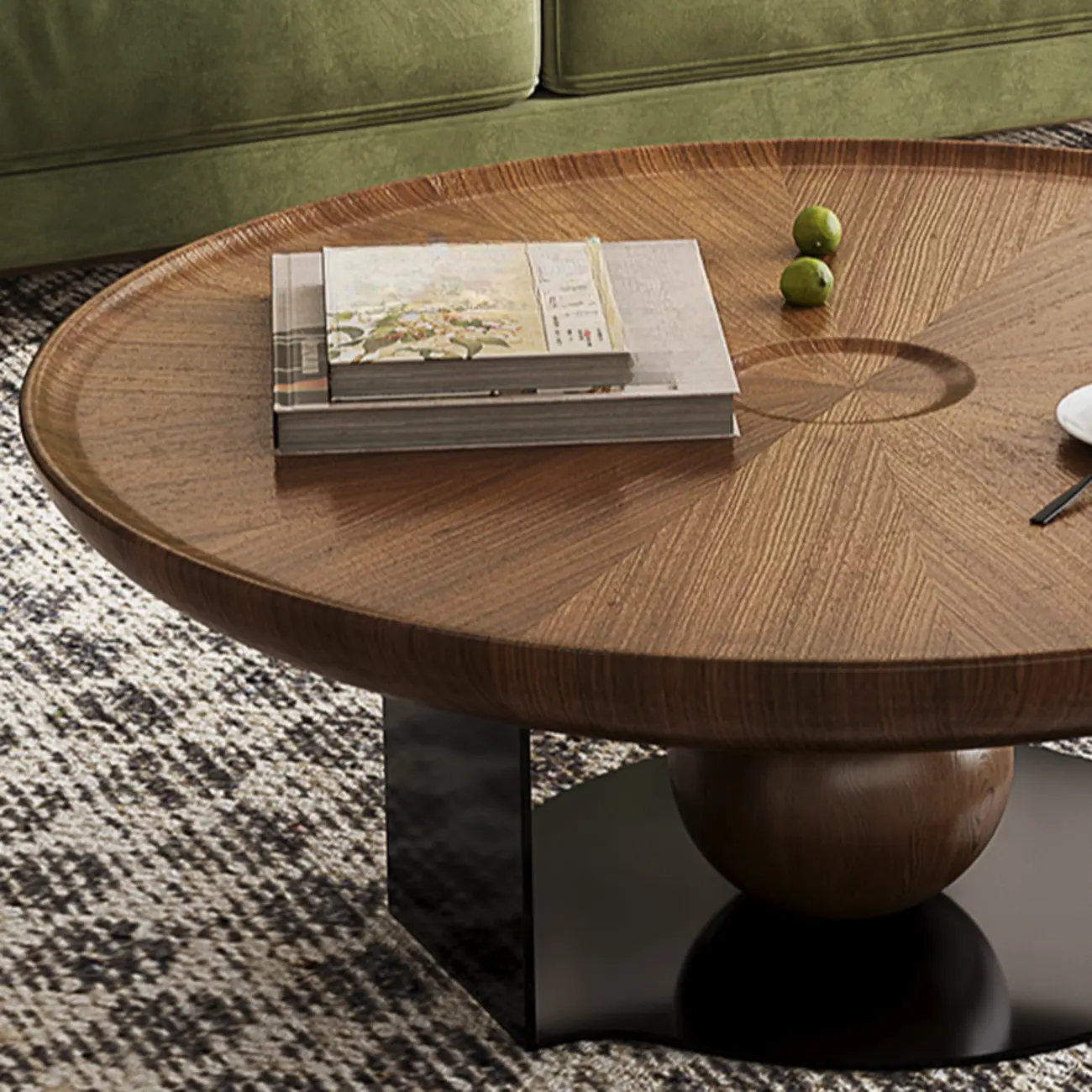 2-piece Modern Living Room Sculptural Nesting Coffee Table Set Image - 6 | homeyfad