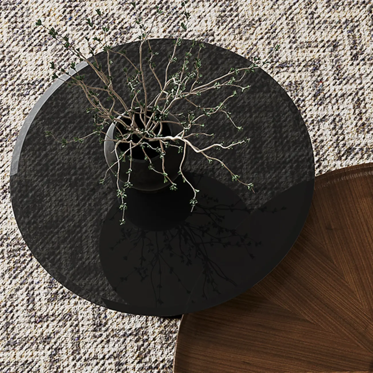 2-piece Modern Living Room Sculptural Nesting Coffee Table Set Image - 8 | homeyfad