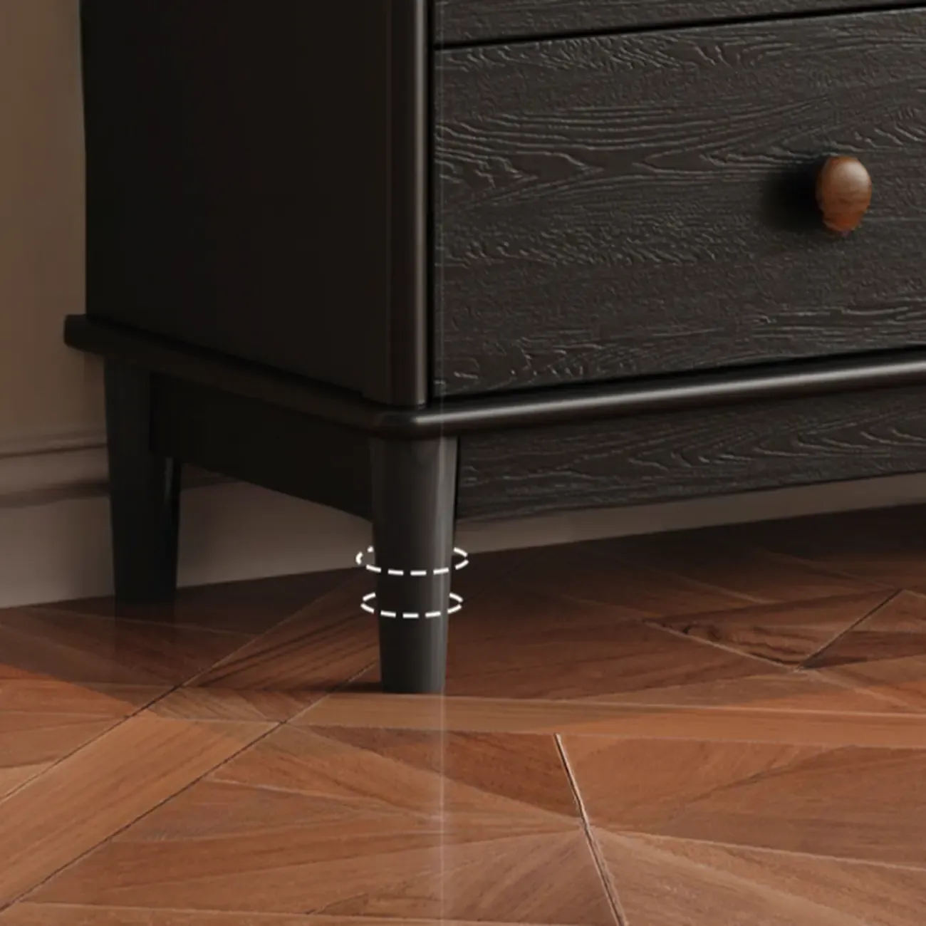 Traditional Wood Freestanding Dresser Multi-drawer Image - 8