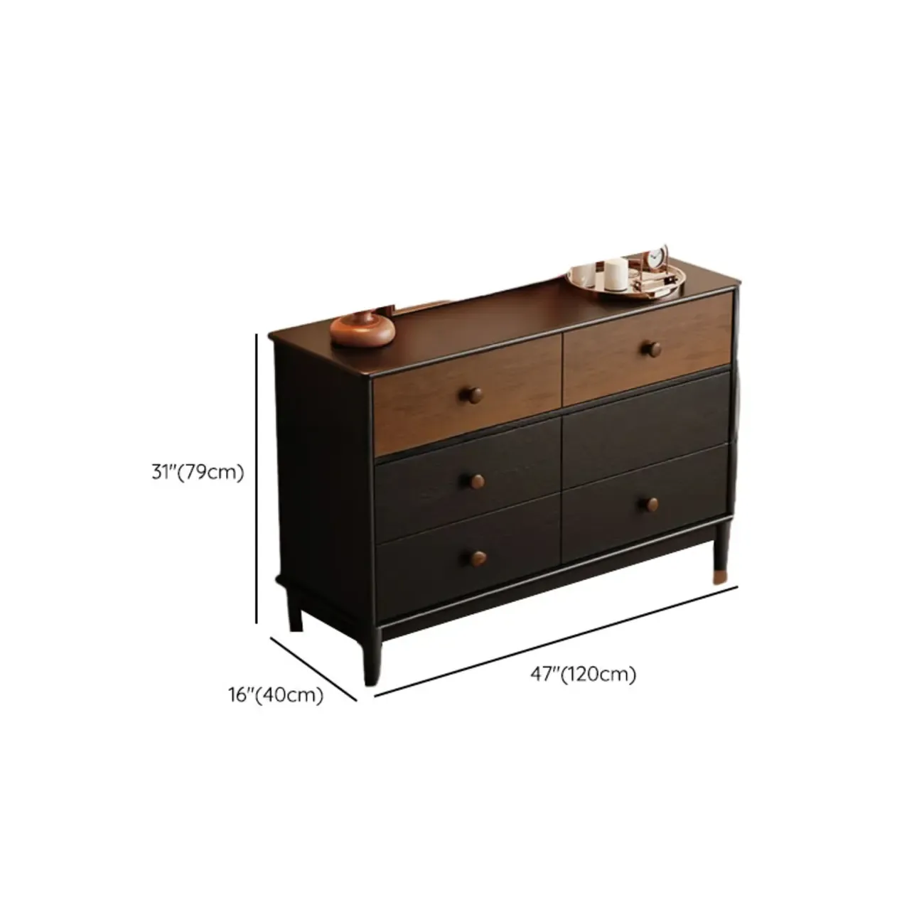 Traditional Wood Freestanding Dresser Multi-drawer Image - 10