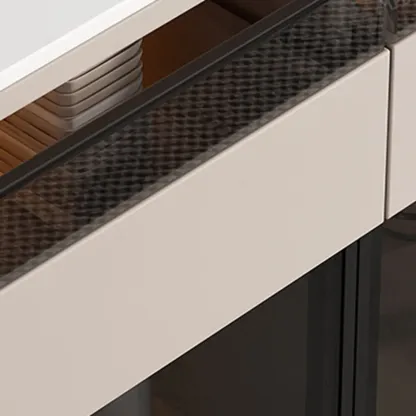 Modern Wood Buffet Sintered Stone Countertop Image - 12