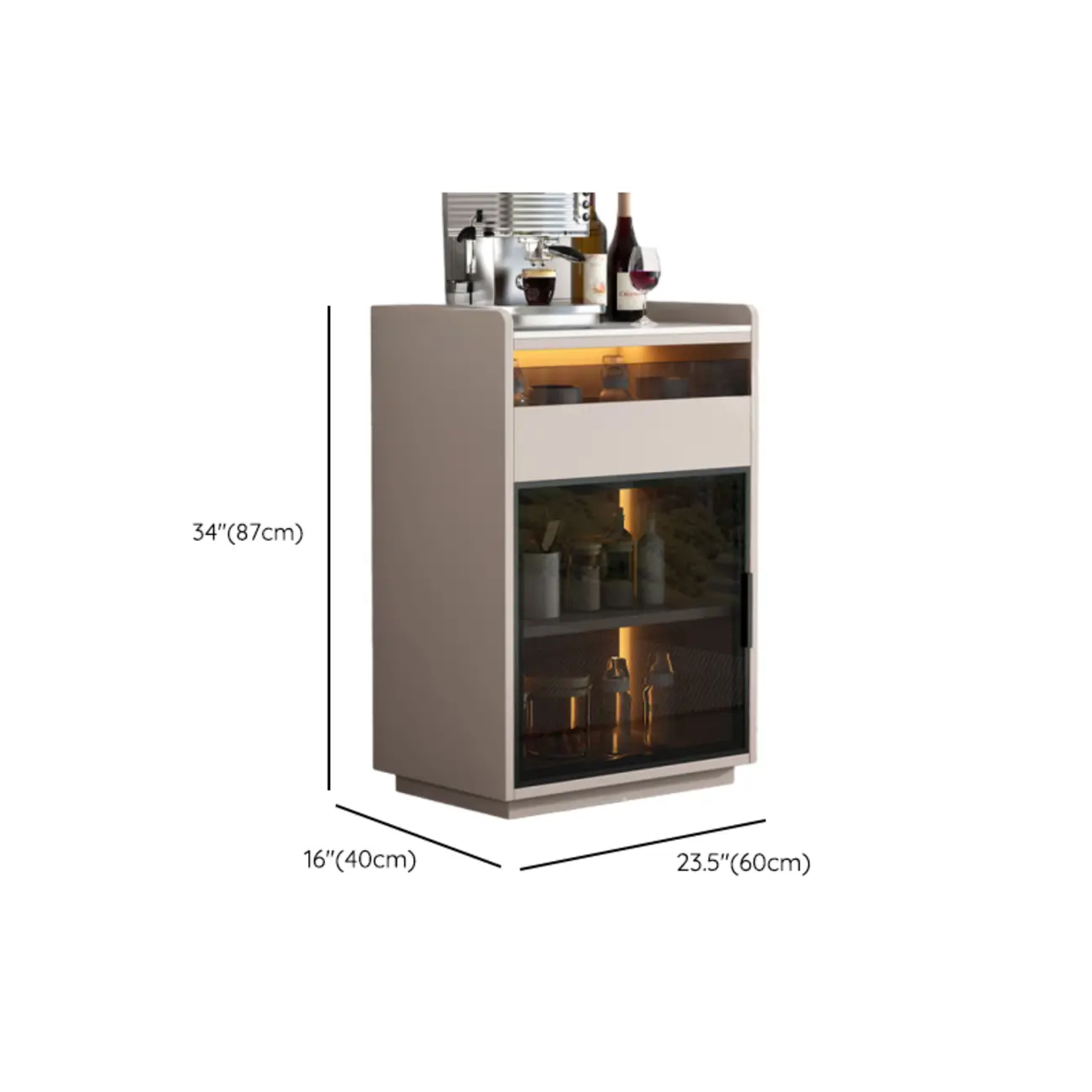 Modern Wood Buffet Sintered Stone Countertop Image - 16 | homeyfad