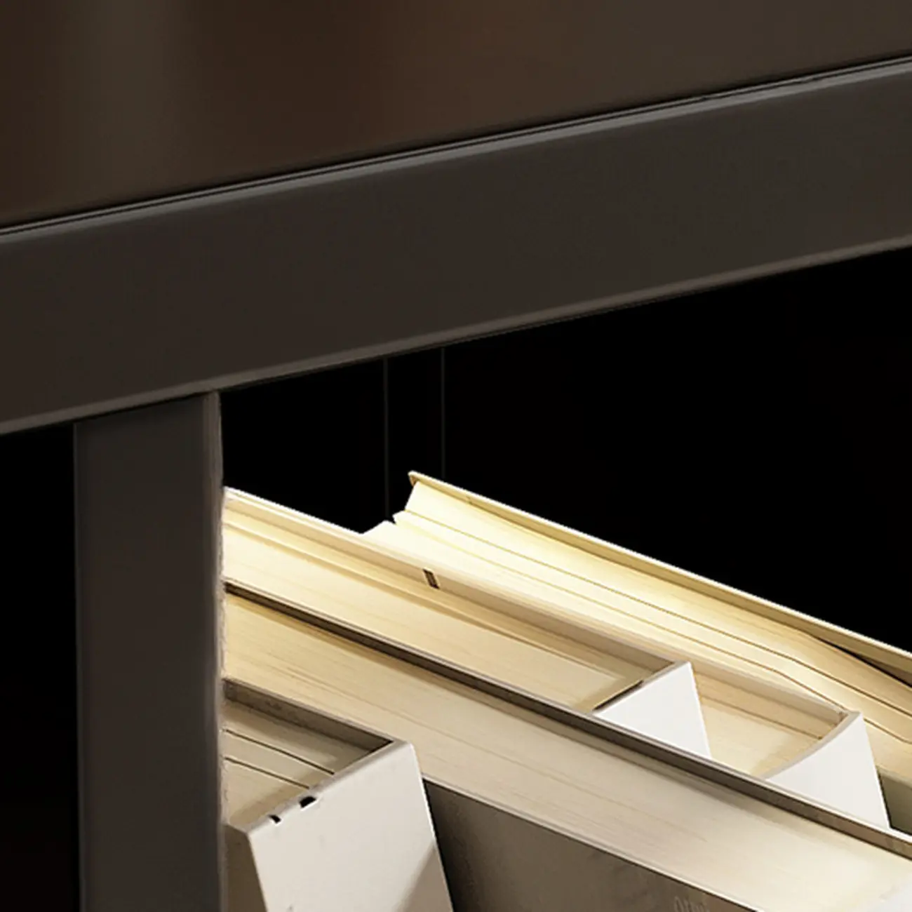 Modern Steel Cube Bookcase with Fabric Bins Image - 6 | homeyfad