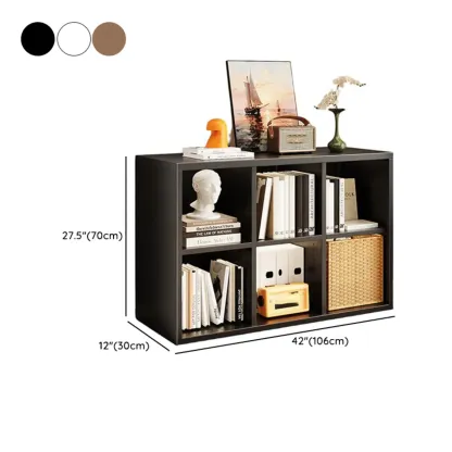 Modern Steel Cube Bookcase with Fabric Bins #size