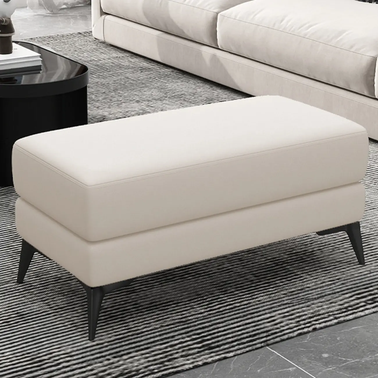 Modern Upholstered Solid Color Bedroom Bench Image - 2 | homeyfad