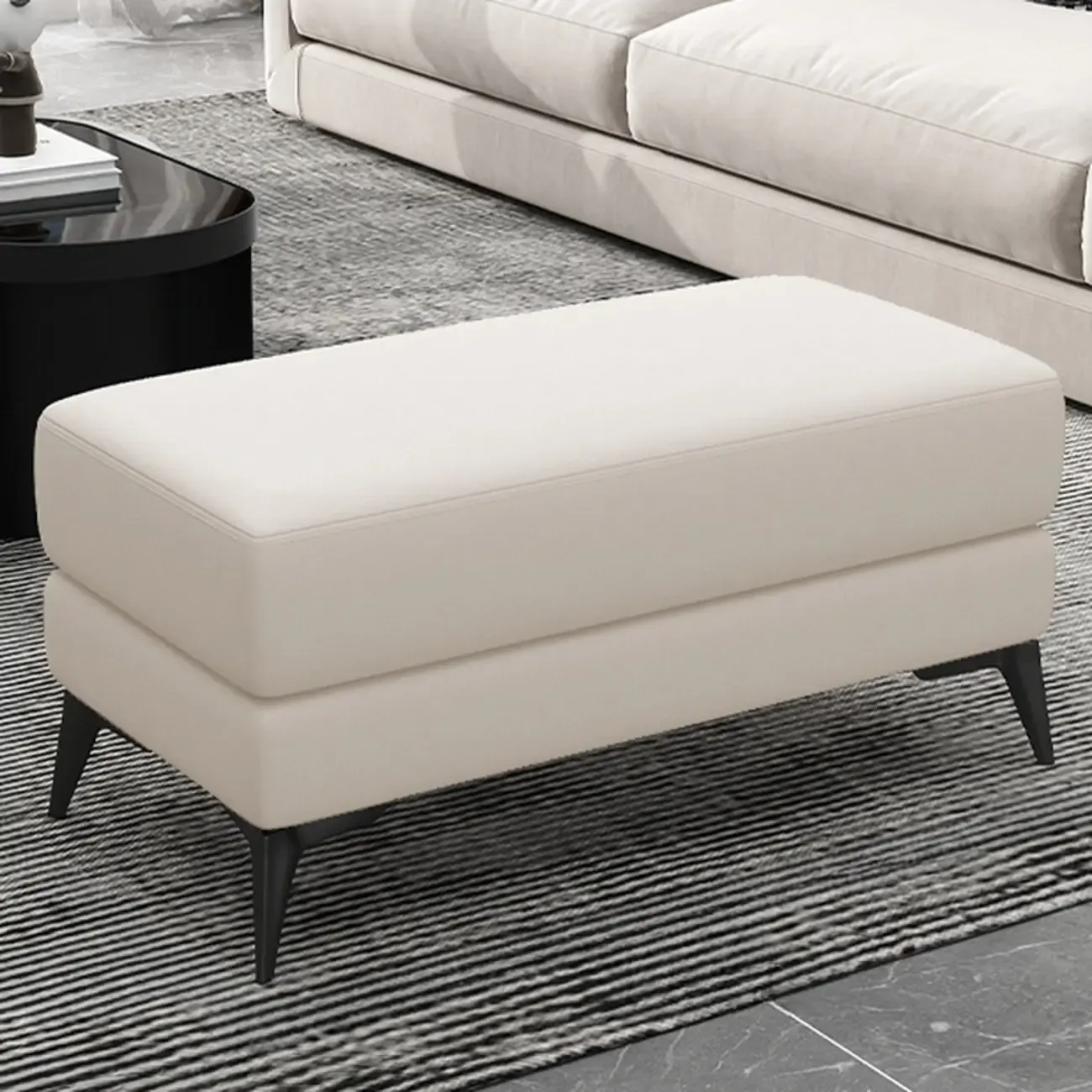 Modern Upholstered Solid Color Bedroom Bench Image - 2