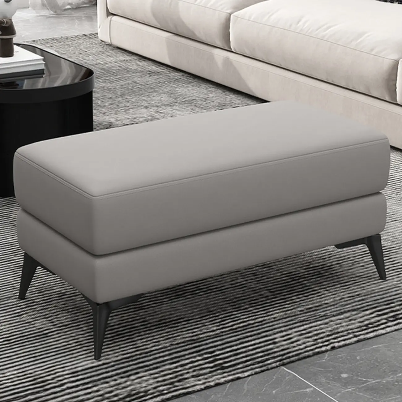 Modern Upholstered Solid Color Bedroom Bench Image - 3 | homeyfad