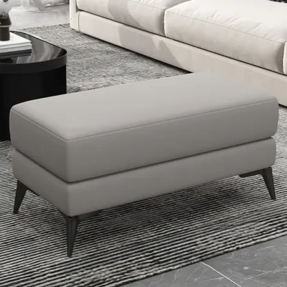 Modern Upholstered Solid Color Bedroom Bench Image - 3