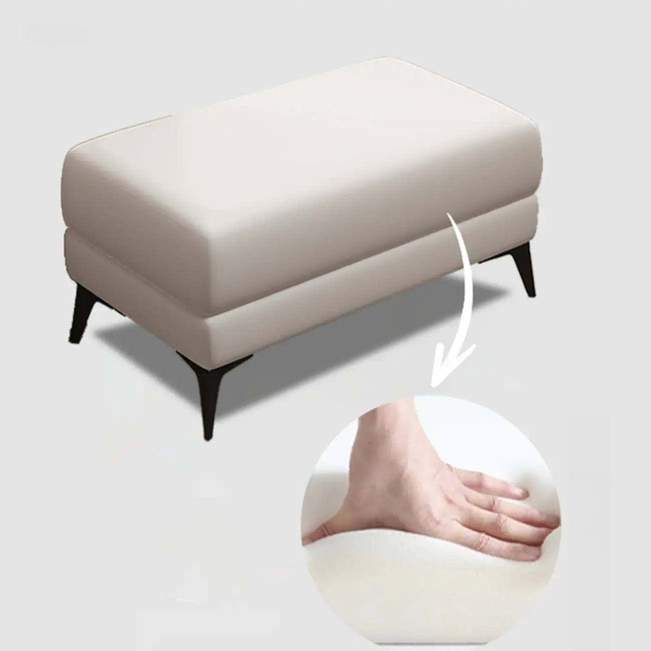 Modern Upholstered Solid Color Bedroom Bench Image - 5 | homeyfad