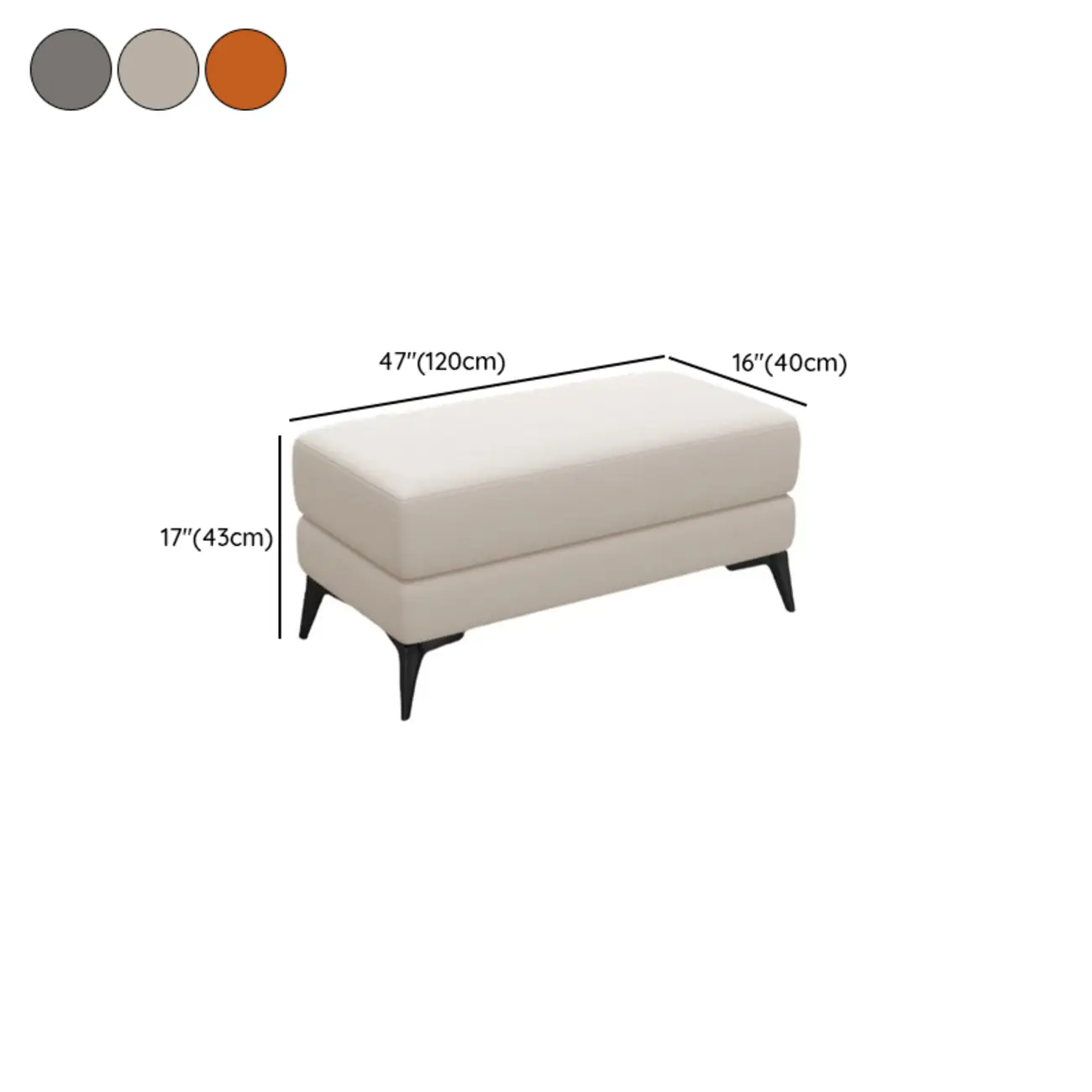 Modern Upholstered Solid Color Bedroom Bench Image - 11 | homeyfad
