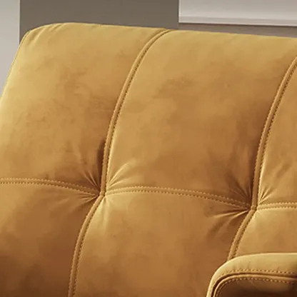 Art Deco Flannel Tufted Back Accent Chair with Arms Image - 5