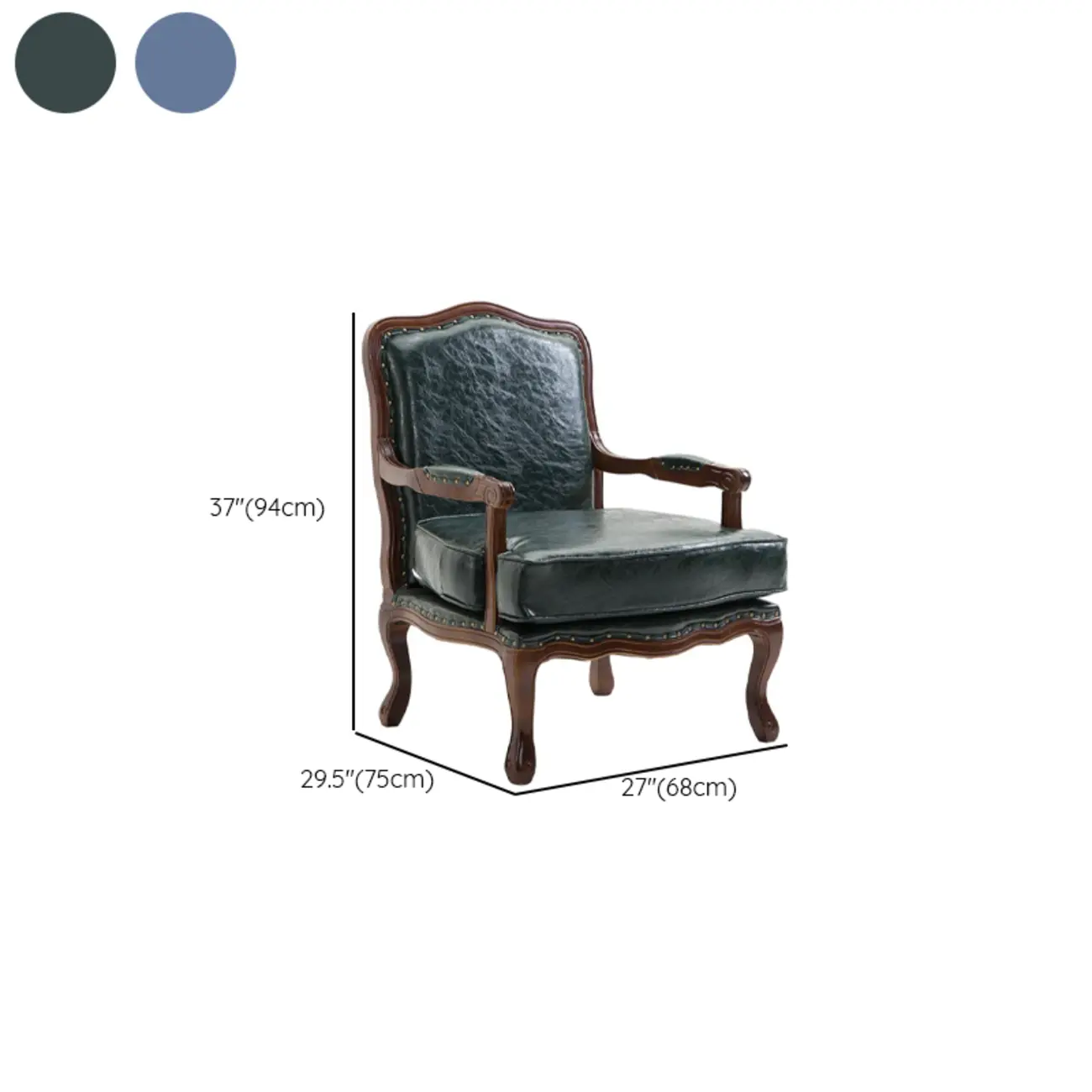 Mid-century Modern Leather Solid Wood Traditional Arm Chair #size | homeyfad