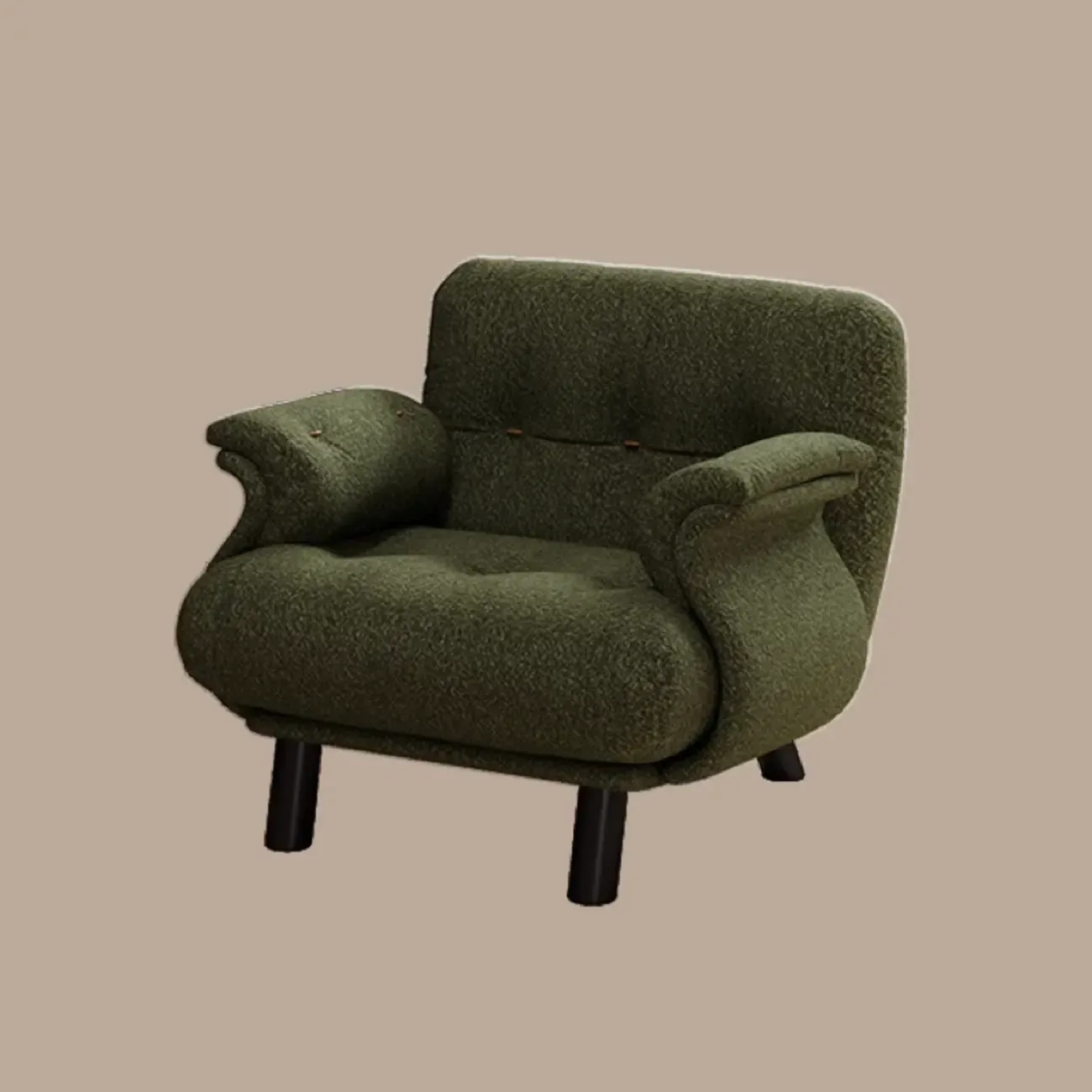 Elegant White Snowflake Velvet Upholstered Arm Accent Chair Image - 9