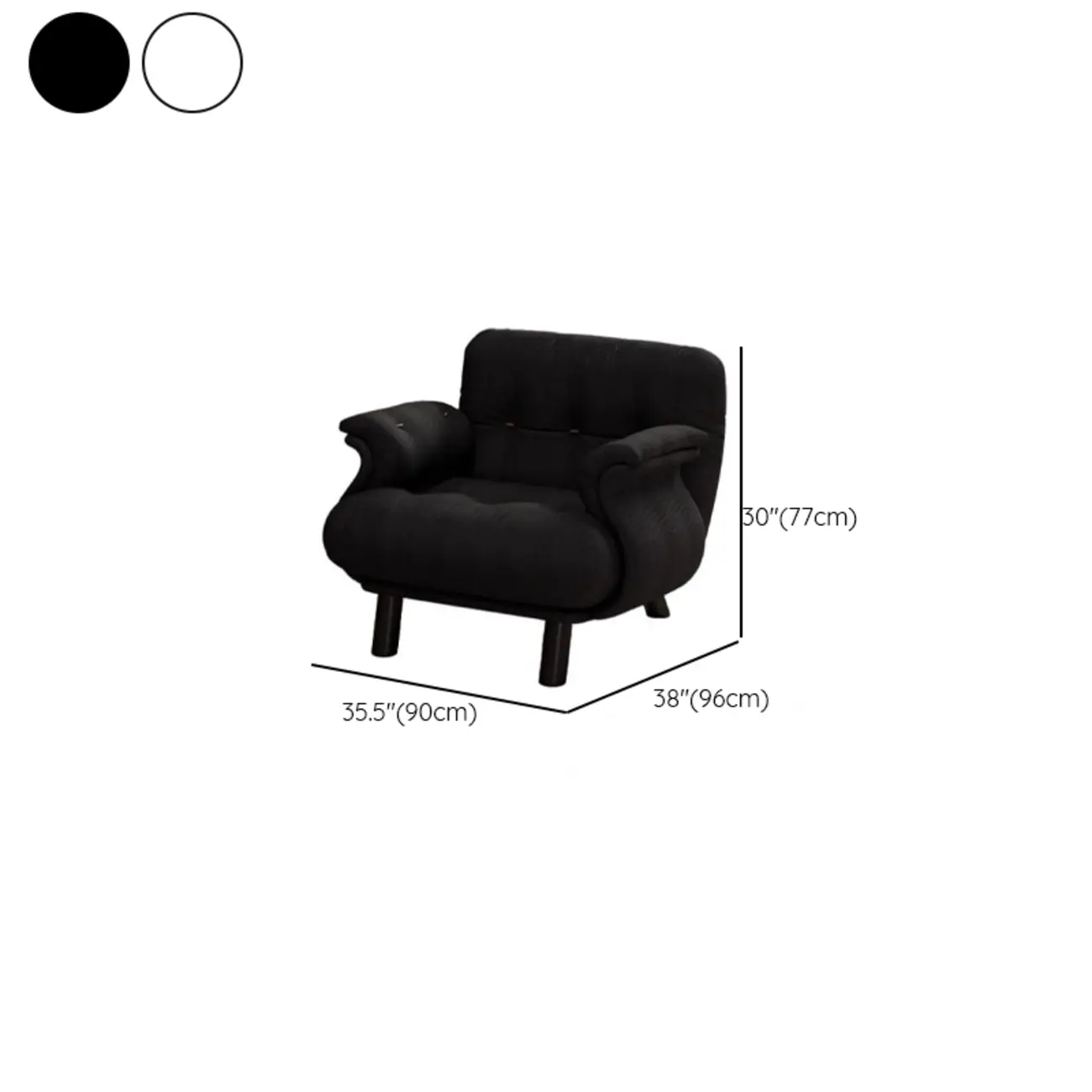 Elegant White Snowflake Velvet Upholstered Arm Accent Chair #size | homeyfad