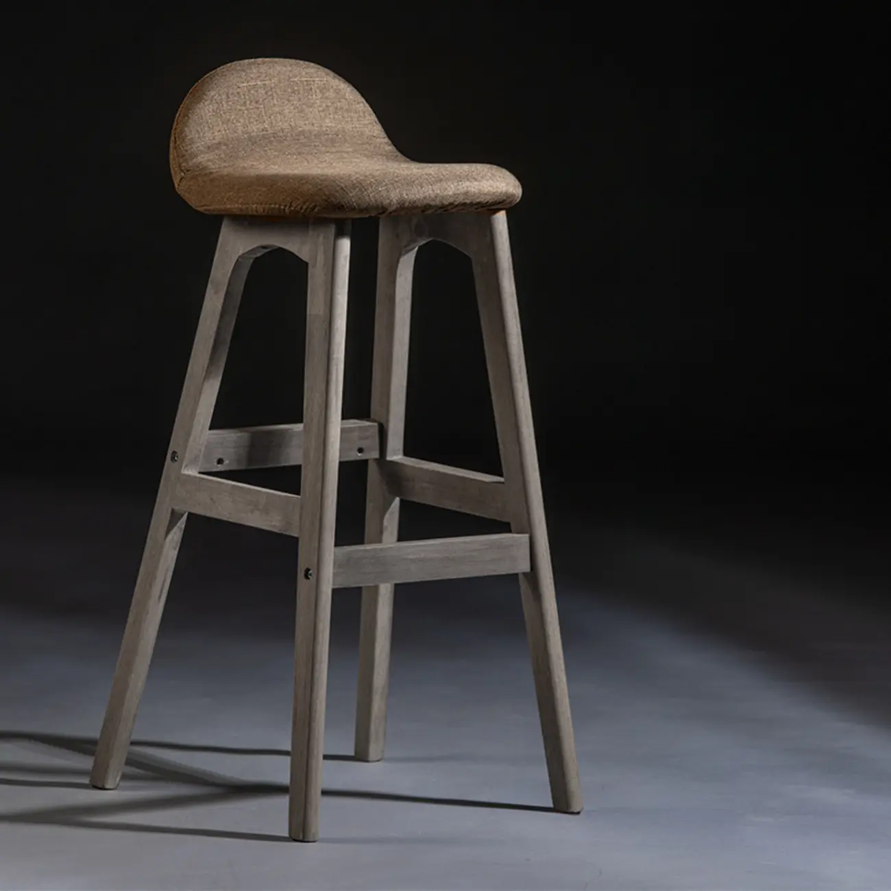 Bar Height Footrest Leather Low Back Wood Bar Stools Image - 11 | homeyfad