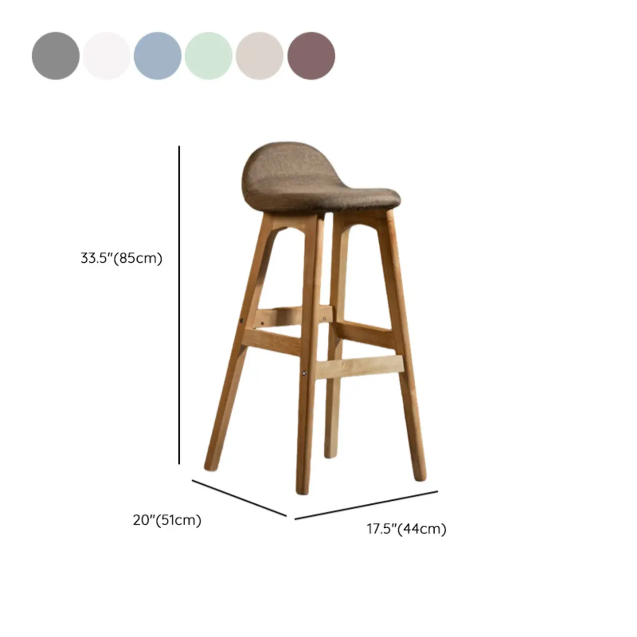 Bar Height Footrest Leather Low Back Wood Bar Stools #size | homeyfad