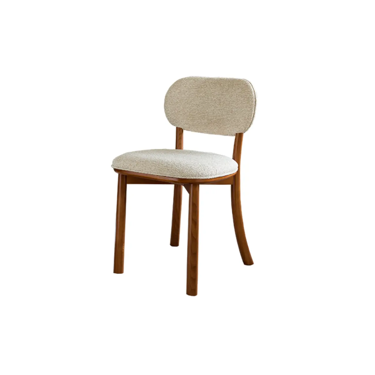 Modern Armless Upholstered Solid Wood Dining Chair Image - 8 | homeyfad
