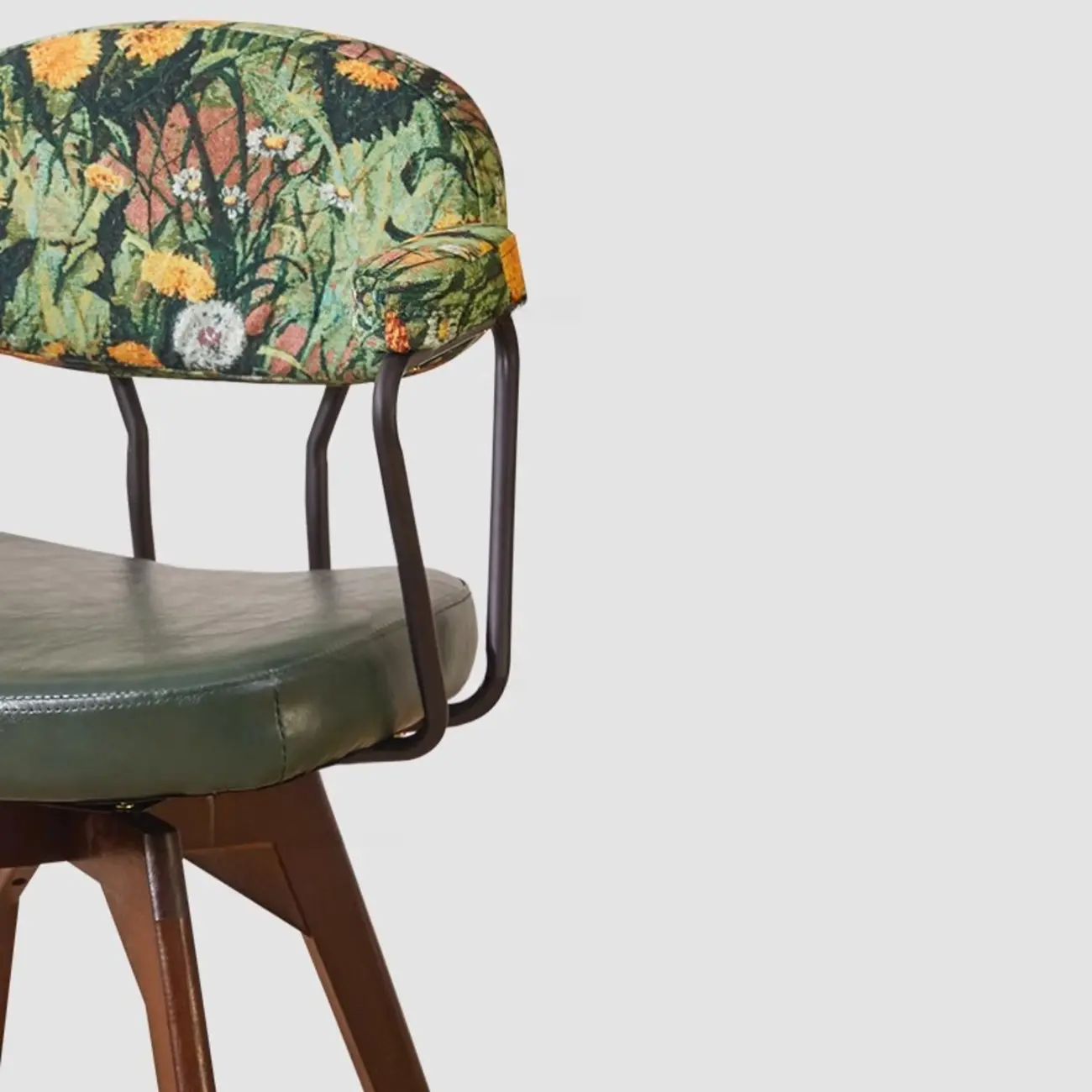 Mid Century Modern Leather Ergonomic Swivel Office Chair Image - 12 | homeyfad