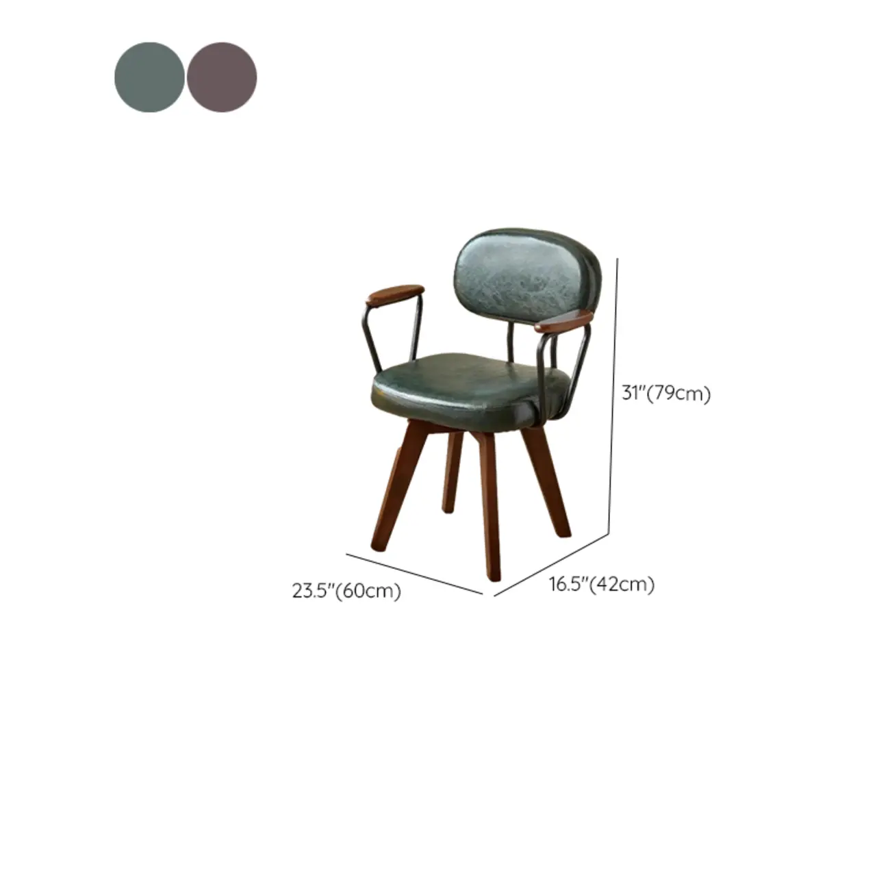 Mid Century Modern Leather Ergonomic Swivel Office Chair #size | homeyfad