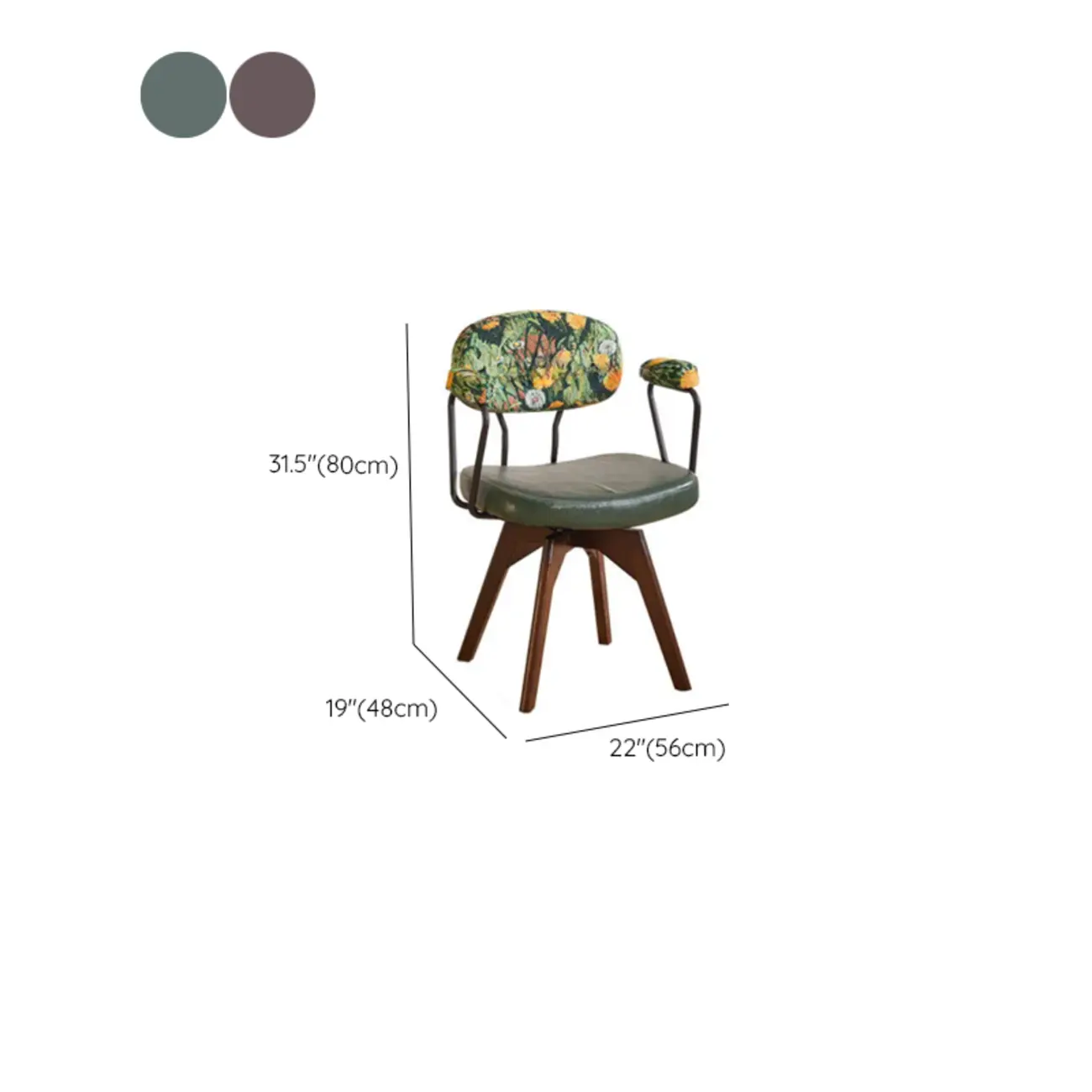 Mid Century Modern Leather Ergonomic Swivel Office Chair Image - 15 | homeyfad