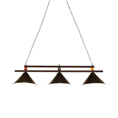 Rustic Metal 3-Light Pendant Light for Game Room Image - 5