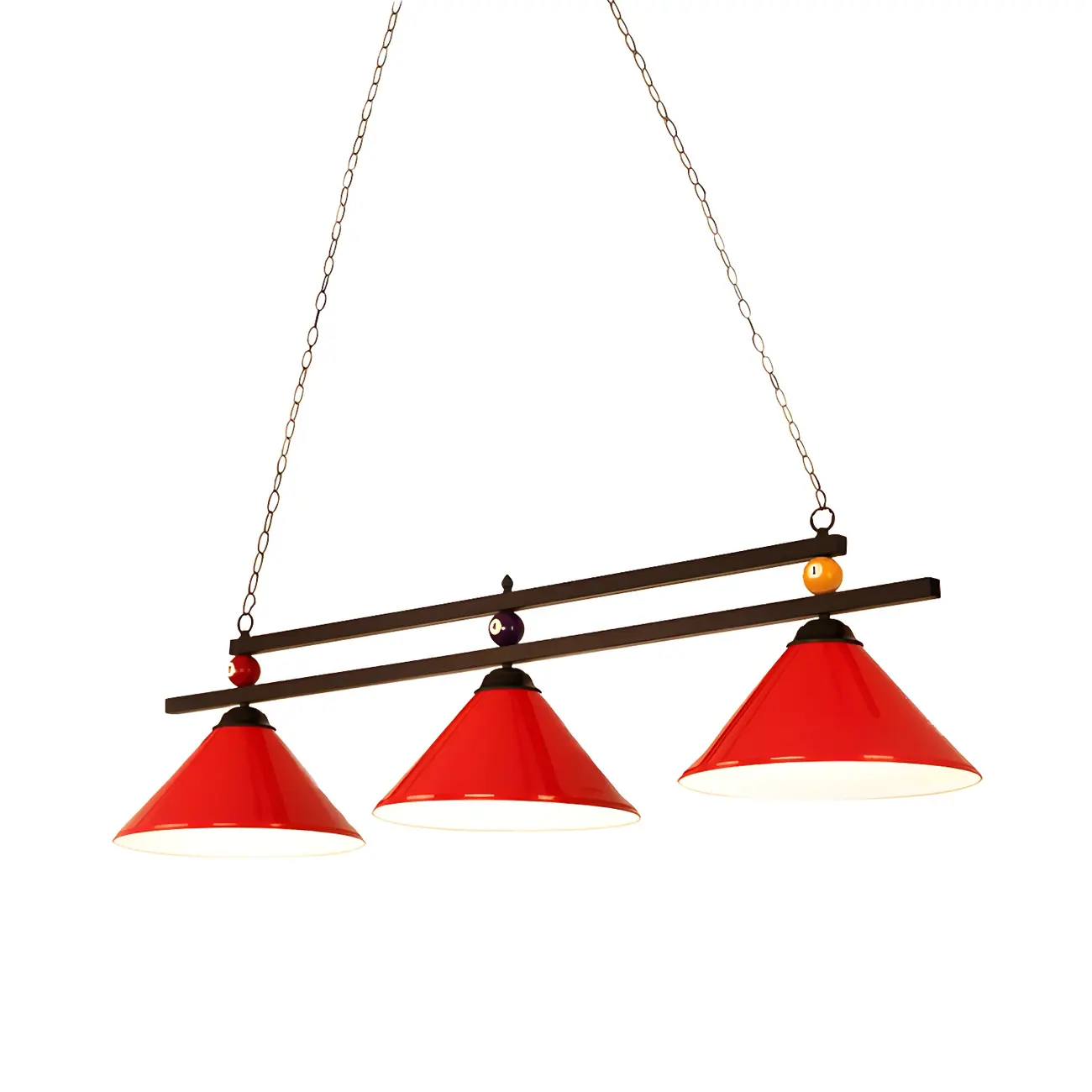 Rustic Metal 3-Light Pendant Light for Game Room Image - 9 | homeyfad