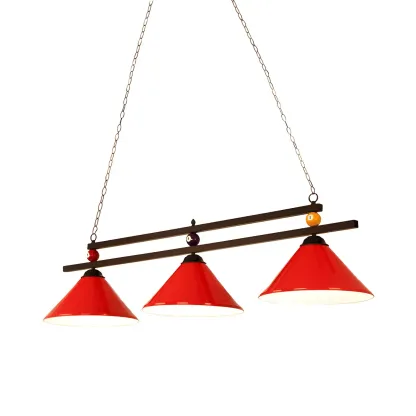 Rustic Metal 3-Light Pendant Light for Game Room Image - 9