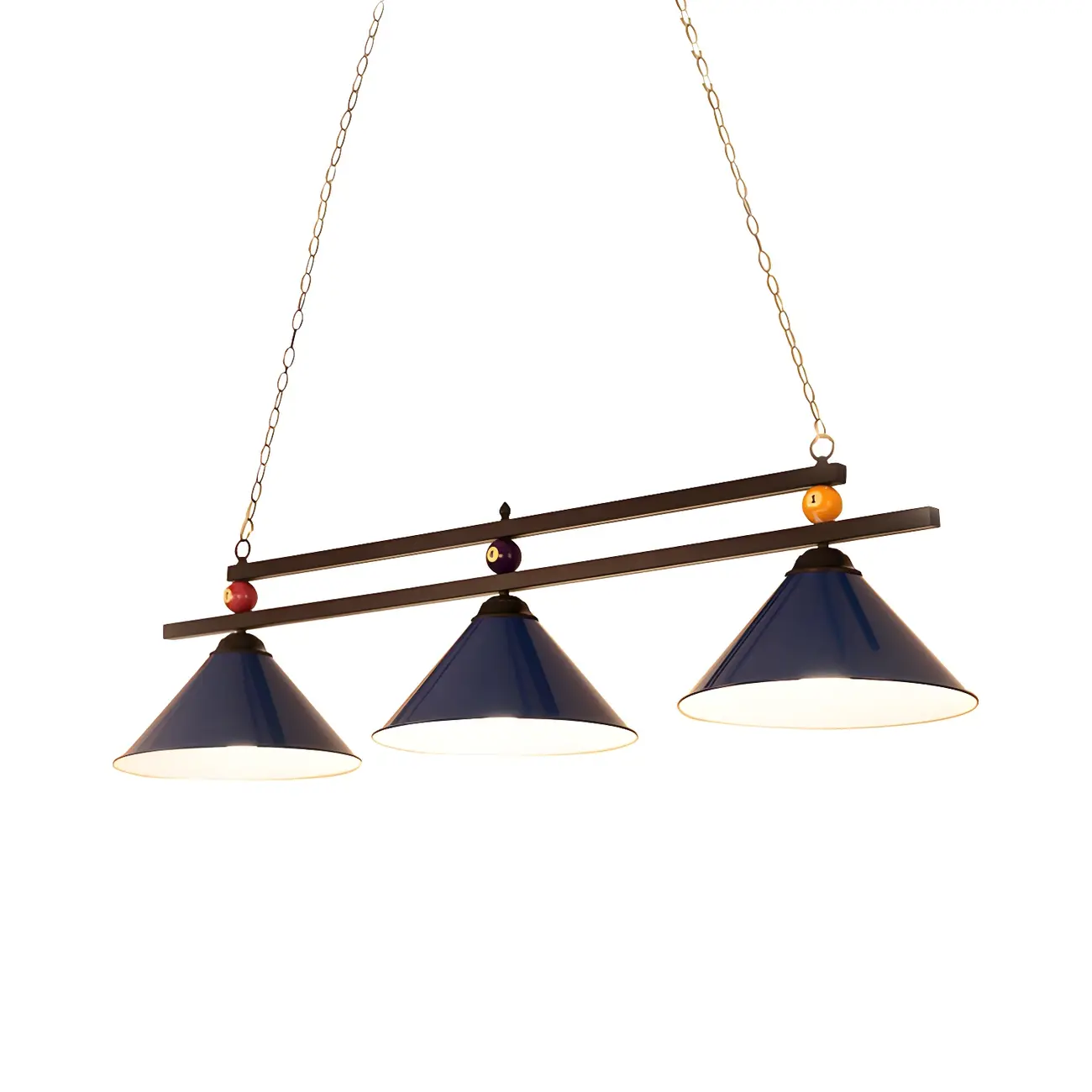 Rustic Metal 3-Light Pendant Light for Game Room Image - 11 | homeyfad