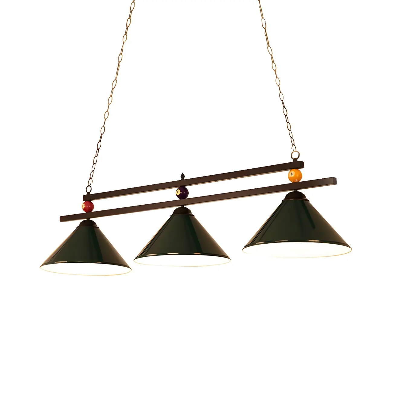 Rustic Metal 3-Light Pendant Light for Game Room Image - 13 | homeyfad