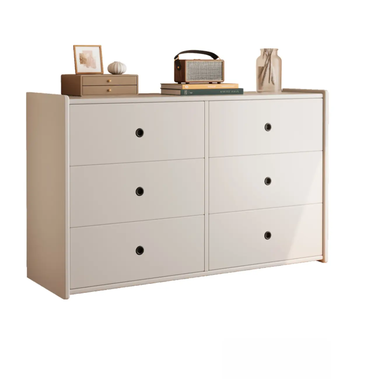  47" Traditional 6-drawer Wooden Horizonal Dresser Image - 5 | homeyfad